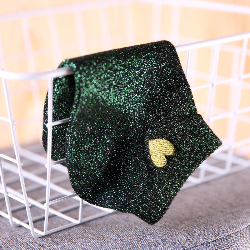 Shiny filigree ladies boat socks - WAlMYe #