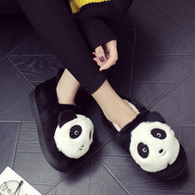 Load image into Gallery viewer, Panda three-dimensional cotton slippers
