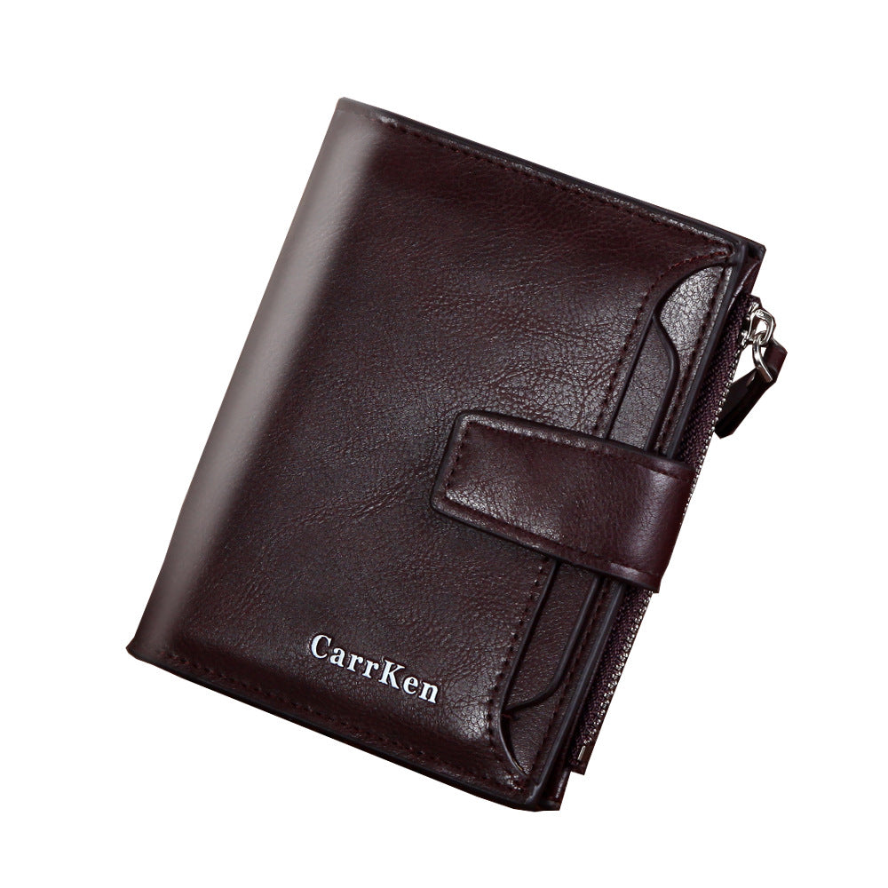 Men's Wallet Short Button Wallet Large Capacity - WAlMYe #
