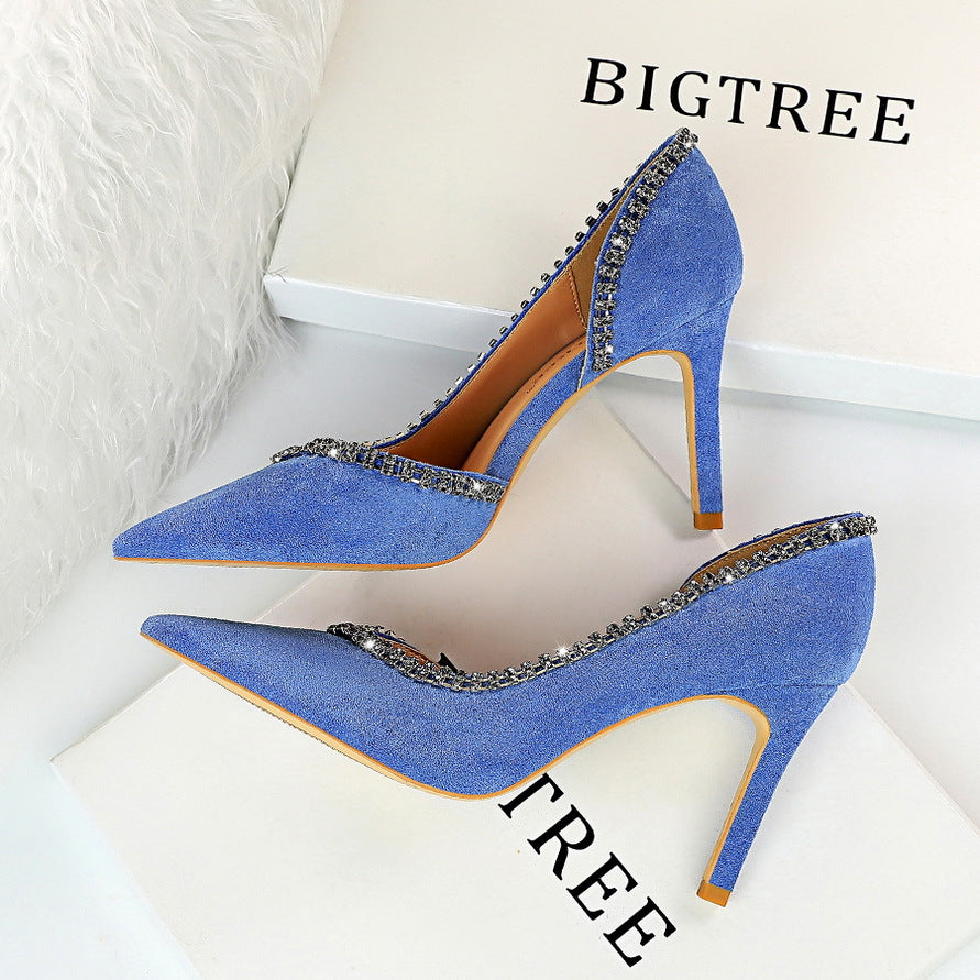 Suede hollow high heels - WAlMYe #