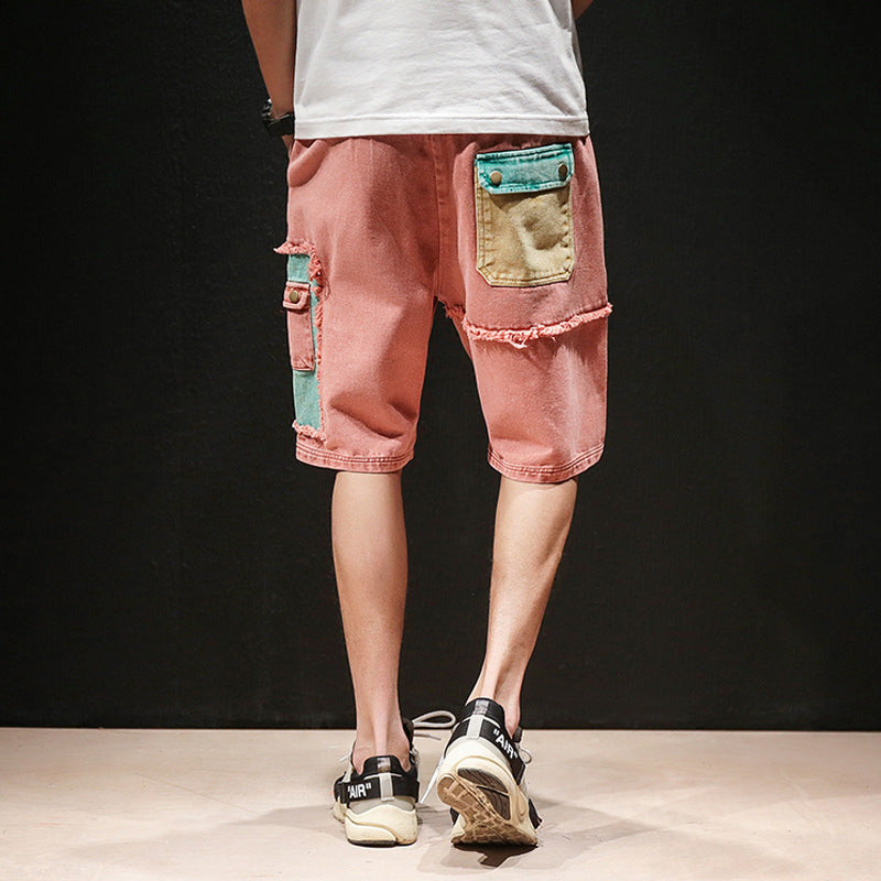 Contrast Oversized Cargo Shorts - WAlMYe #
