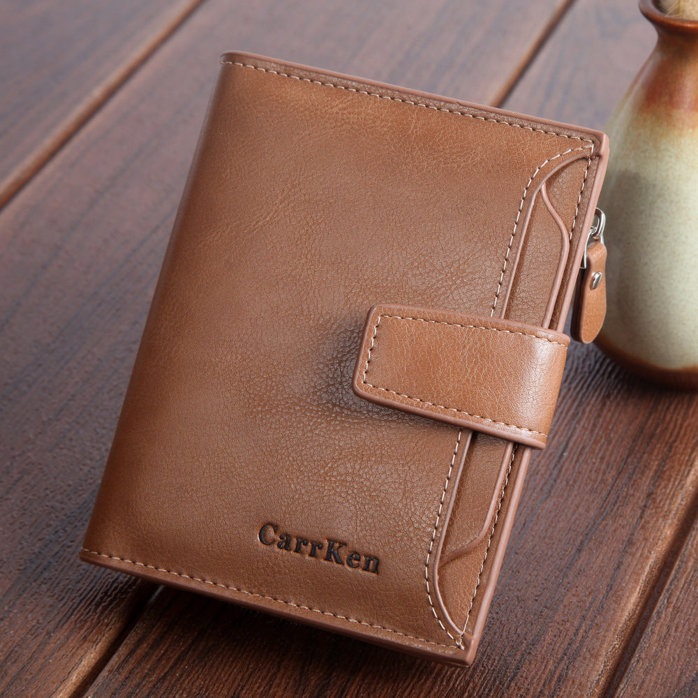 Men's Wallet Short Button Wallet Large Capacity - WAlMYe #