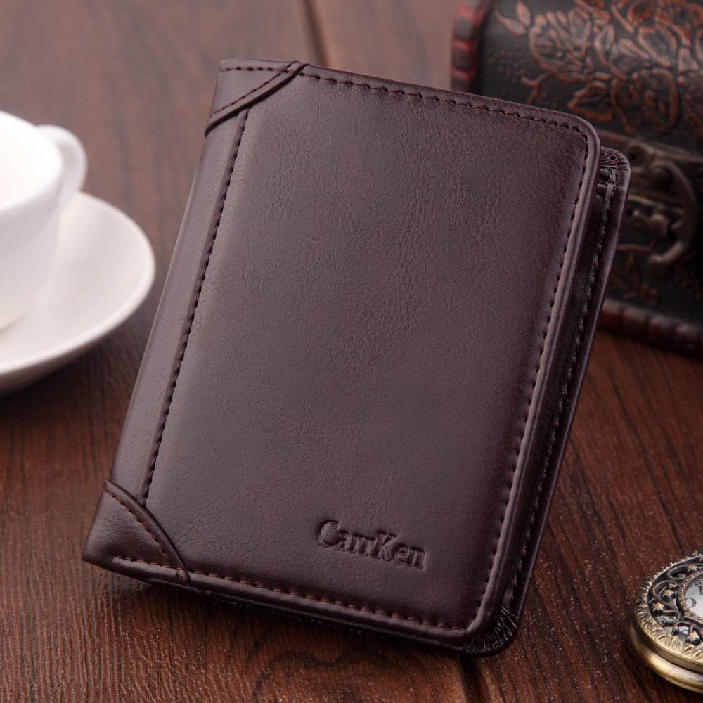 Men's Wallet Short Multi-card Seat Button Bag - WAlMYe #