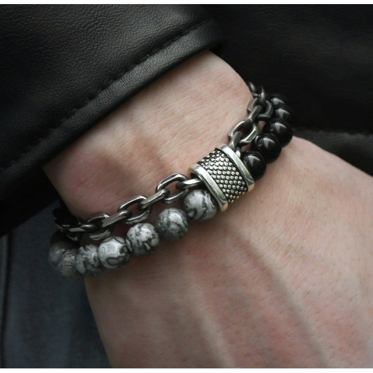 Beaded Chain Double Bracelet Bracelet - WAlMYe #