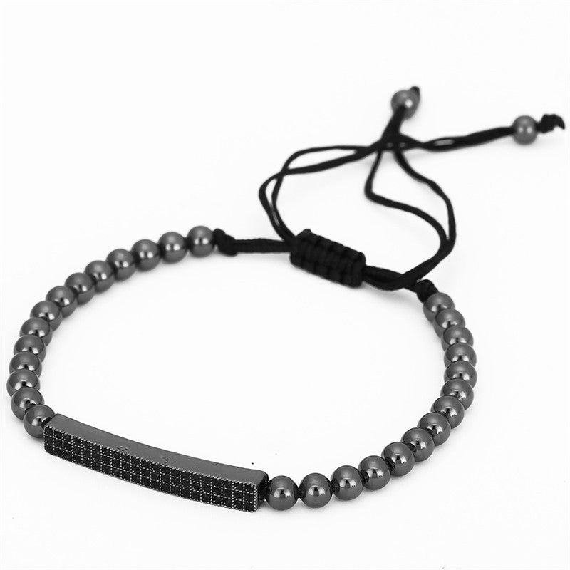 Black Frosted Copper Bracelet Set - WAlMYe #