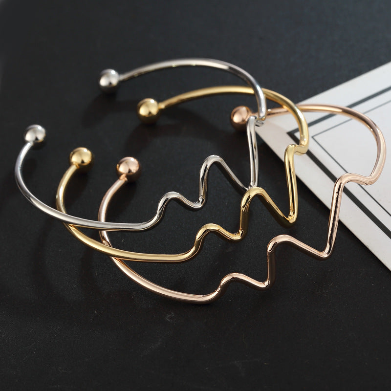 Lightning ECG exaggerated jewelry bracelet - WAlMYe #