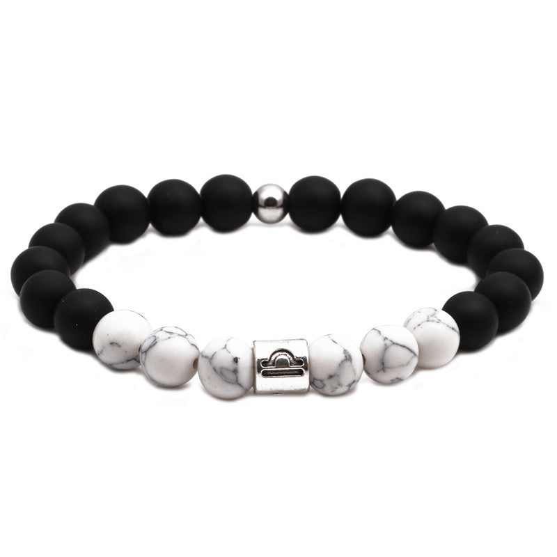 Twelve constellation black frosted bracelet - WAlMYe #