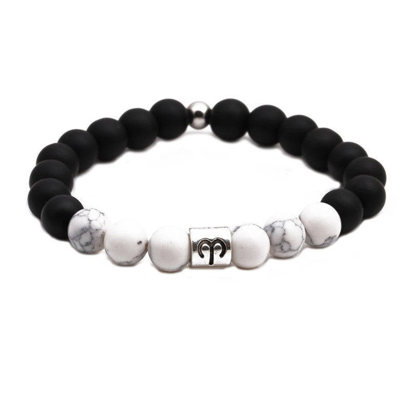 Twelve constellation black frosted bracelet - WAlMYe #