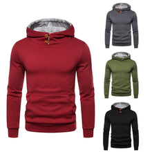 Load image into Gallery viewer, Men&#39;s Hooded Pan Buckle Pullover Sweater
