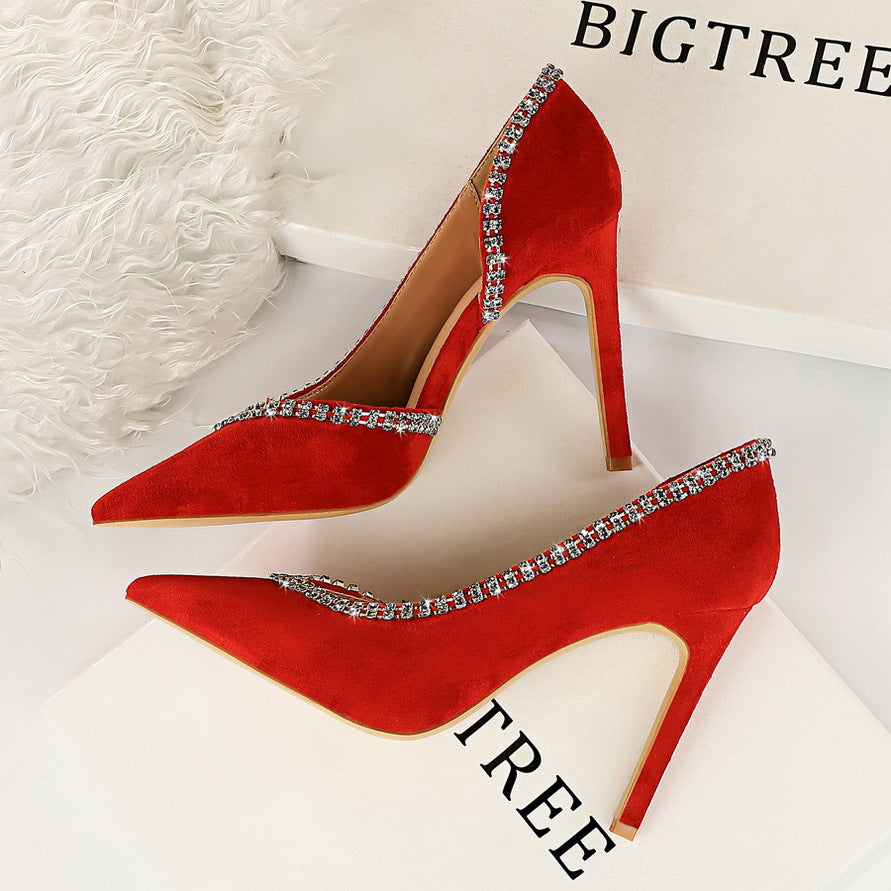 Suede hollow high heels - WAlMYe #