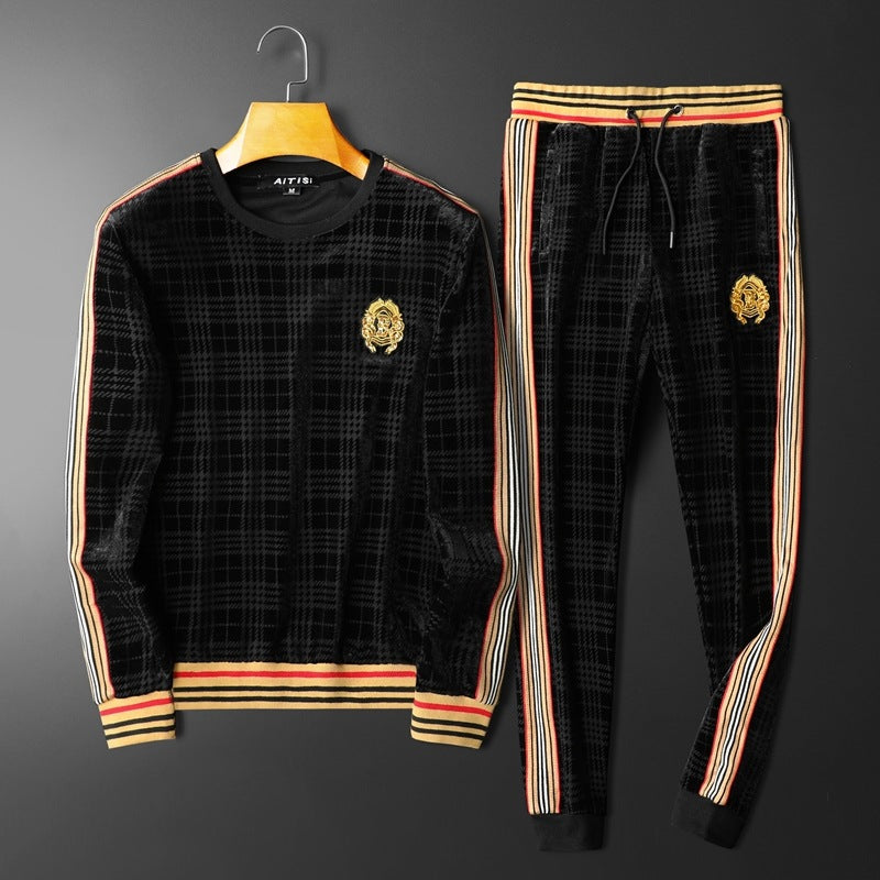 Trendy embroidery men's casual sports suit - WAlMYe #