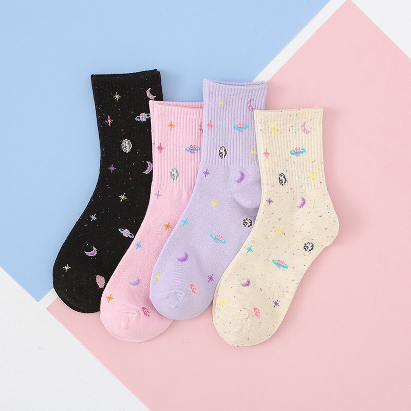 Cosmic starry female socks - WAlMYe #