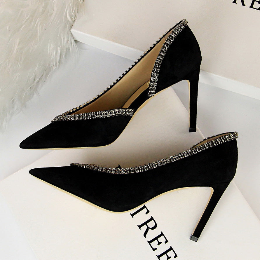 Suede hollow high heels - WAlMYe #