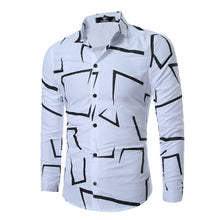 Load image into Gallery viewer, Men&#39;s Geometric Print Casual Long-Sleeved Shirt
