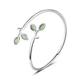 Simple And Handmade Tree Leaf Green Opal Bracelet - WAlMYe #