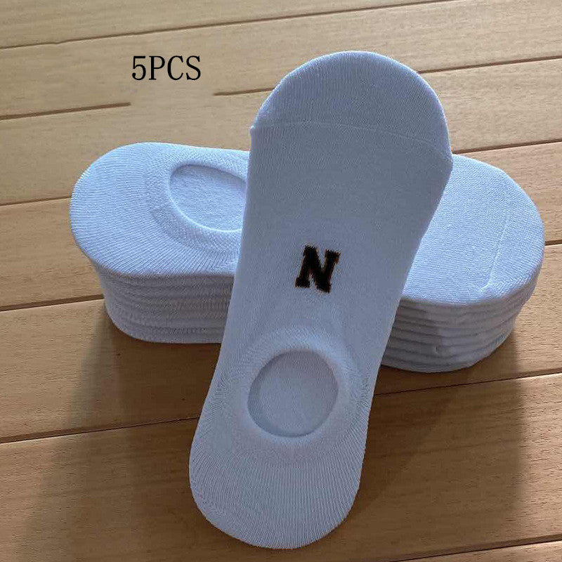 Socks Men And Women Solid Color Boat Socks Spring Invisible Socks Socks Socks Net Red Men'S Socks - WAlMYe #