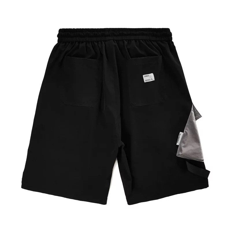 Contrast ribbon Work Shorts - WAlMYe #