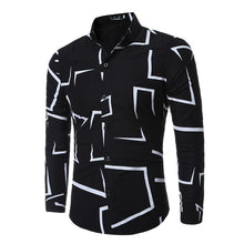 Load image into Gallery viewer, Men&#39;s Geometric Print Casual Long-Sleeved Shirt
