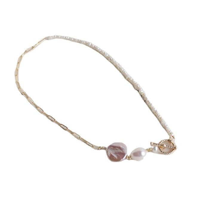 Baroque Freshwater Pearl Bead Chain Stitching - WAlMYe #