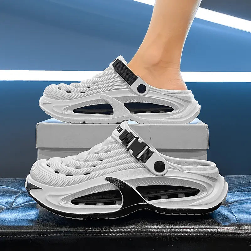 Men'S Summer Thick-Sole Non-Slip Quick-Drying Clogs - Waterproof Slide Slippers with Comfortable Arch Support, Durable Outdoor Design plus Size Slippers Tiktokshopbacktoschool