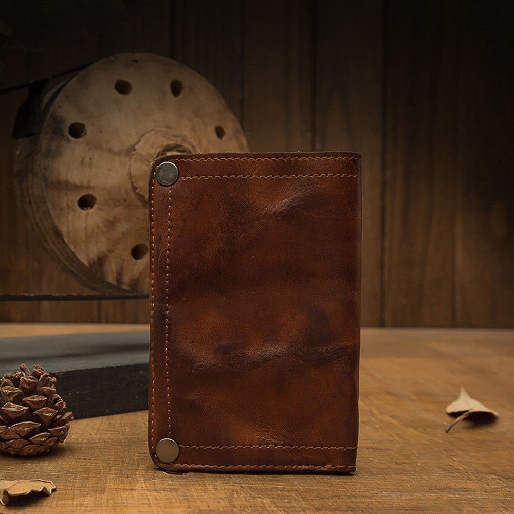 Handmade Cowhide Full Leather Large Capacity Wallet
