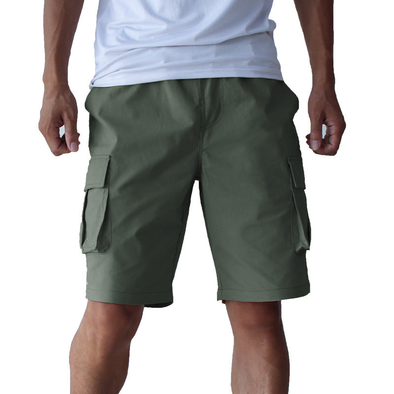 Summer Men's Plus Size Stretch Casual Pants Overalls Shorts - WAlMYe #