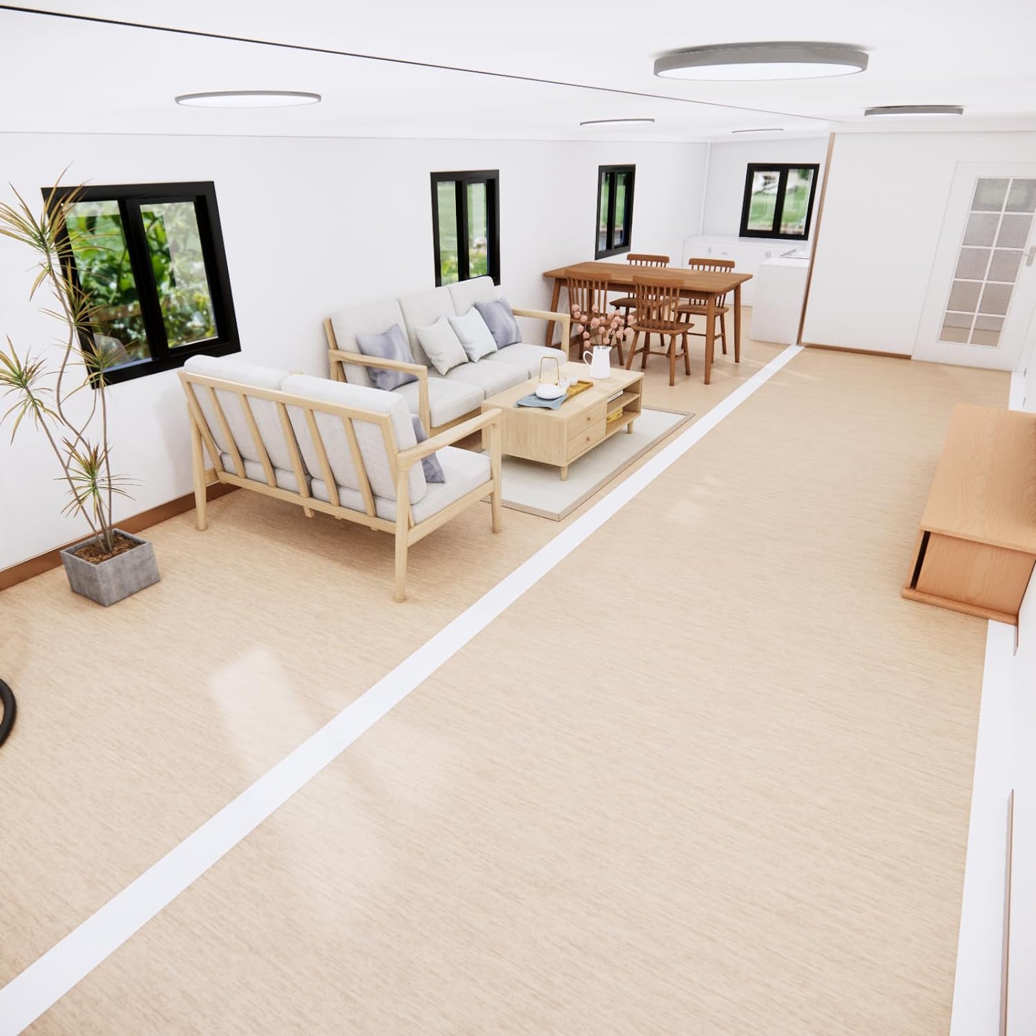 40FT Tiny House to Live in,Portable Prefab House with 3 Bedroom,1 Full Equiped Bathroom and Kitchen,Prefabricated Container House - WAlMYe #