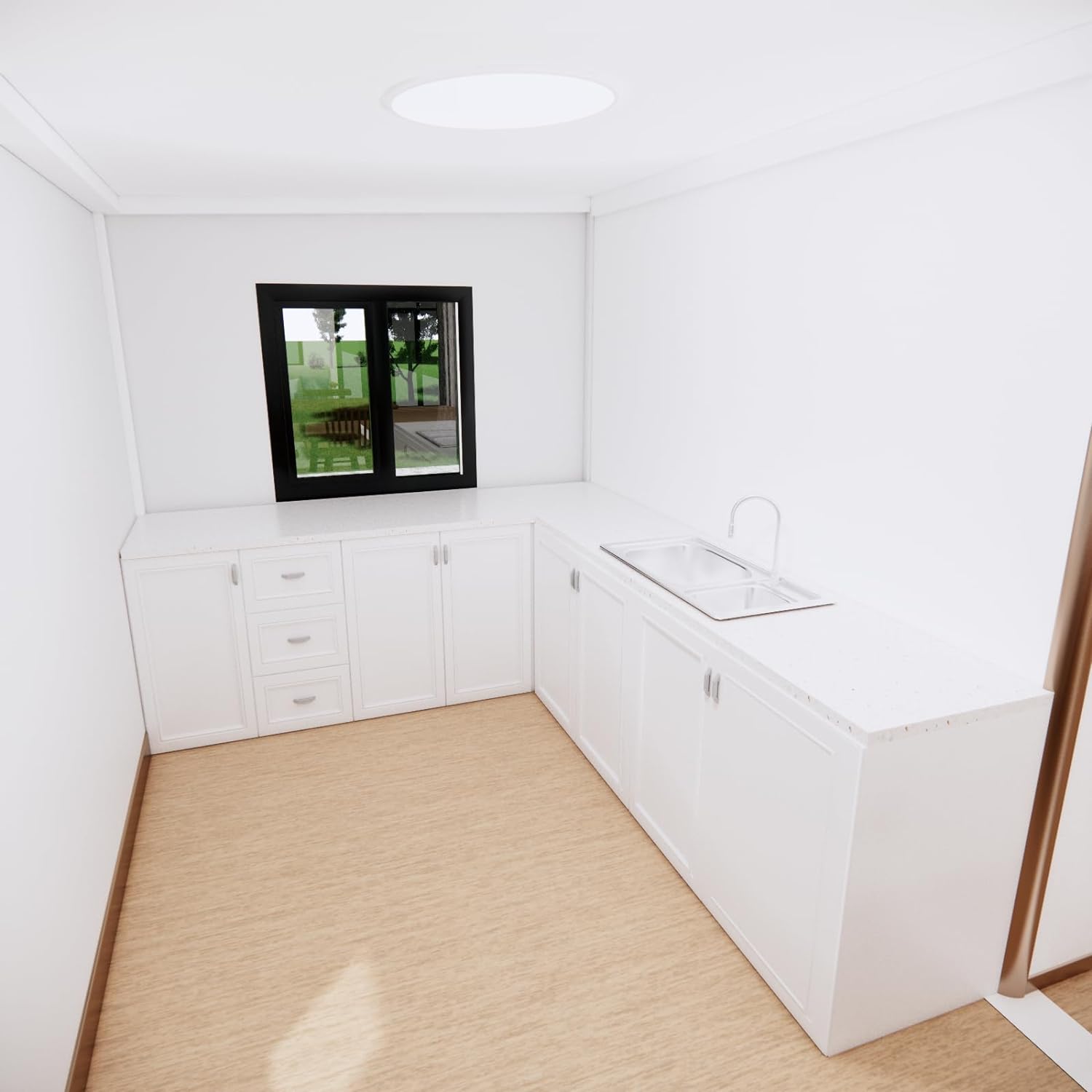 40FT Tiny House to Live in,Portable Prefab House with 3 Bedroom,1 Full Equiped Bathroom and Kitchen,Prefabricated Container House - WAlMYe #