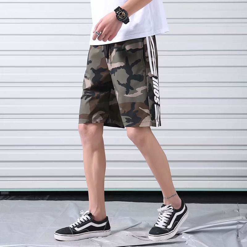 Casual five-point shorts men's camouflage simple five-point pants - WAlMYe #