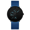 Fashionable ultra-thin mesh belt men's watch - WALMYE #