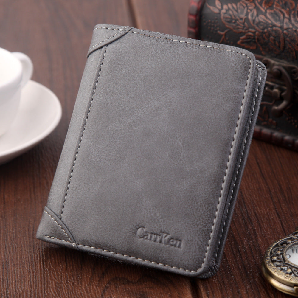 Men's Wallet Short Multi-card Seat Button Bag - WAlMYe #