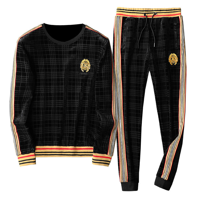 Trendy embroidery men's casual sports suit - WAlMYe #