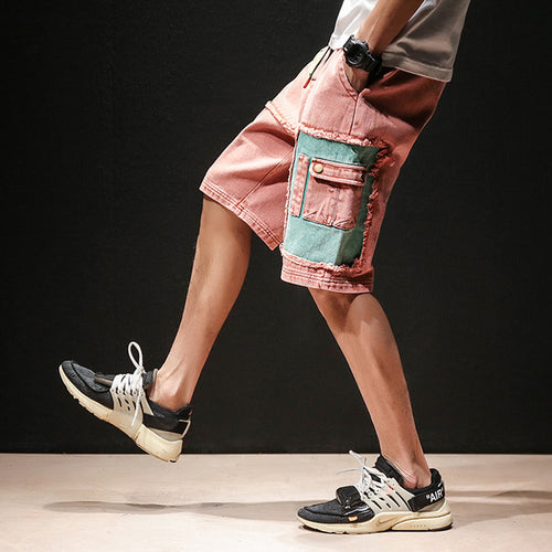Contrast Oversized Cargo Shorts - WAlMYe #