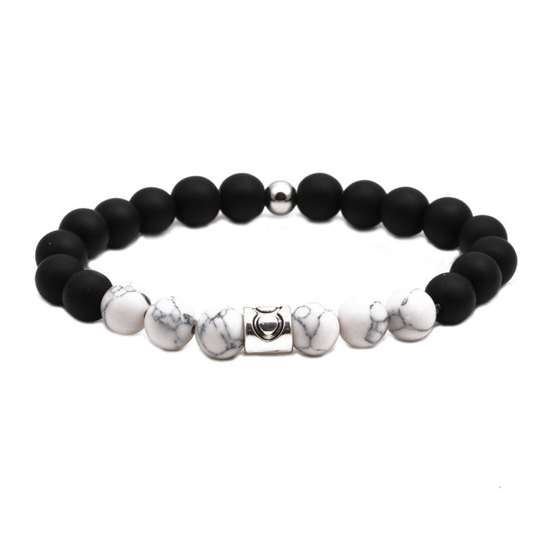 Twelve constellation black frosted bracelet - WAlMYe #