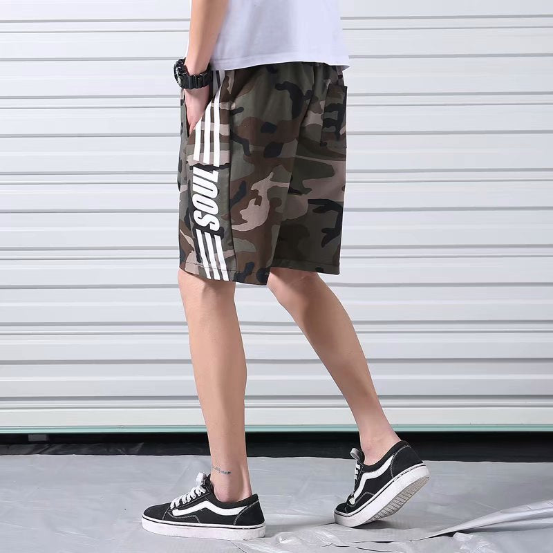 Casual five-point shorts men's camouflage simple five-point pants - WAlMYe #