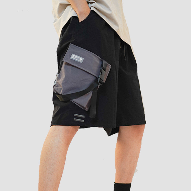 Contrast ribbon Work Shorts - WAlMYe #