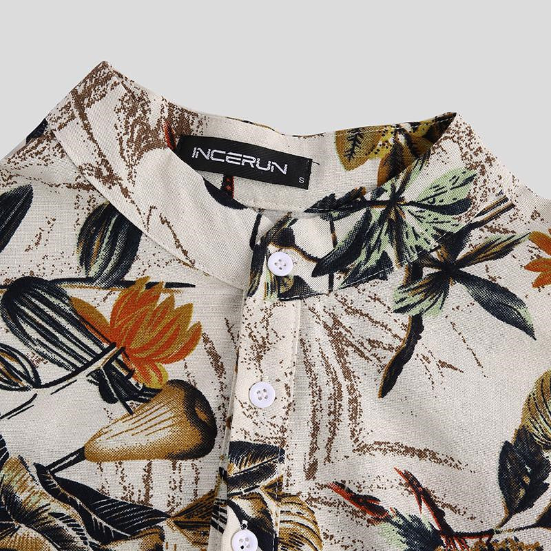 New Men's Hot-selling Floral Short Sleeve Shirt - WAlMYe #