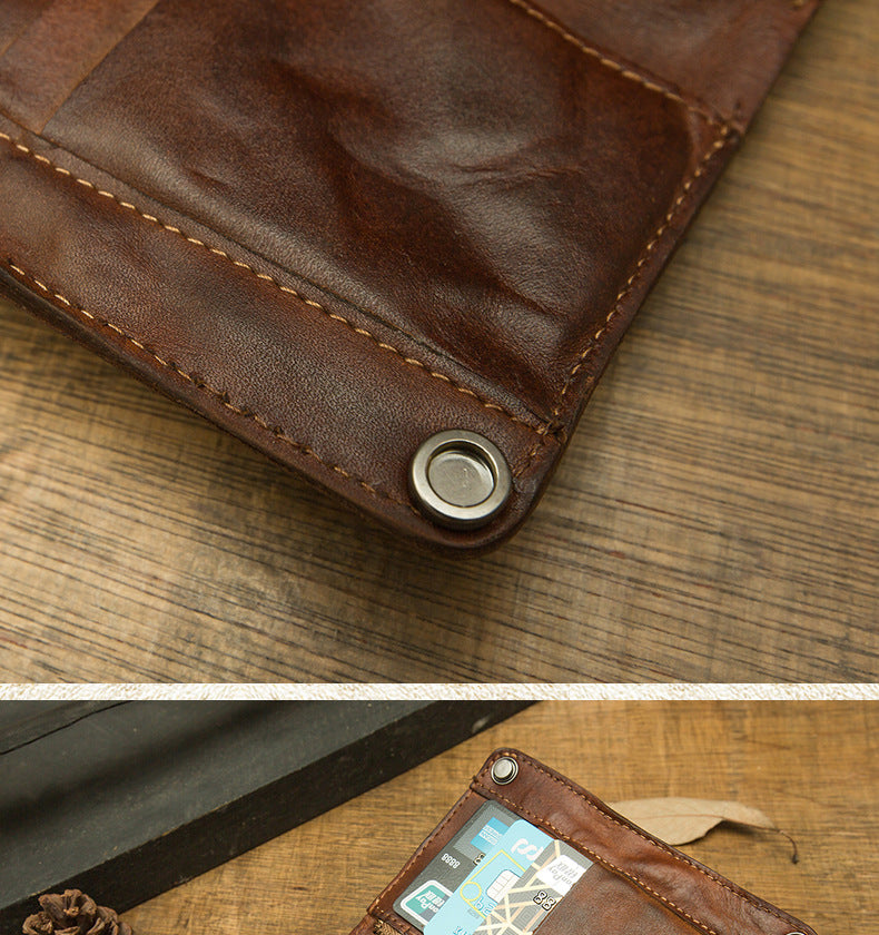 Handmade Cowhide Full Leather Large Capacity Wallet - WAlMYe #