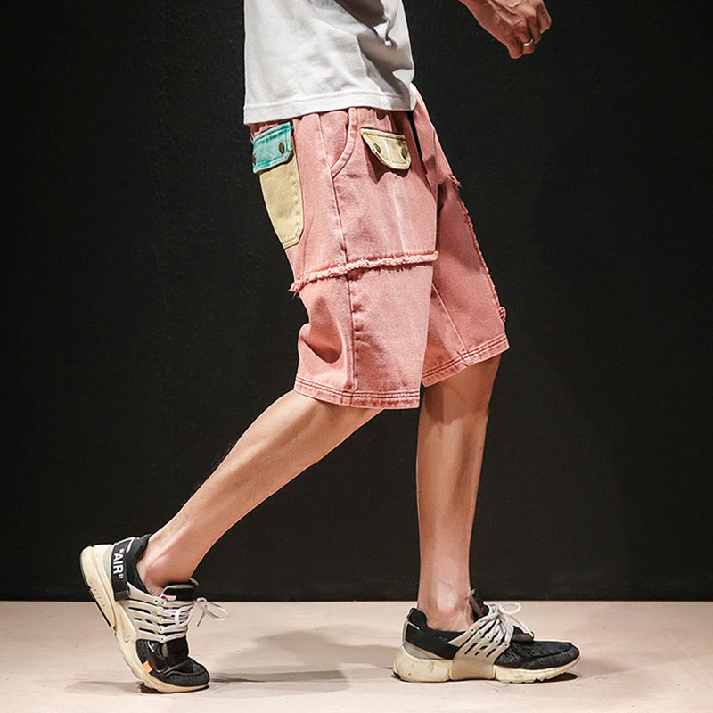 Contrast Oversized Cargo Shorts - WAlMYe #