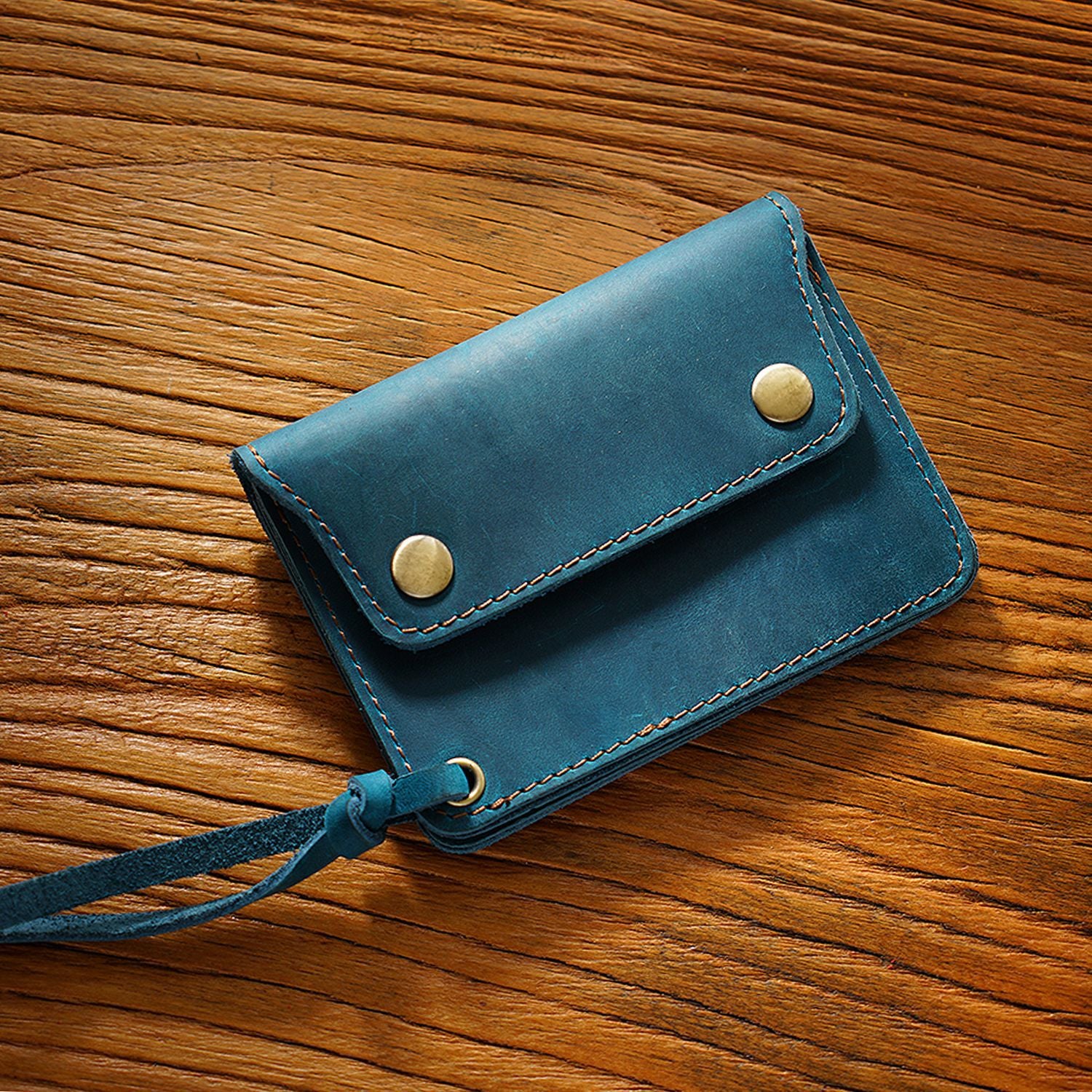 Top Layer Cowhide Simple Card Holder Handmade - WAlMYe #