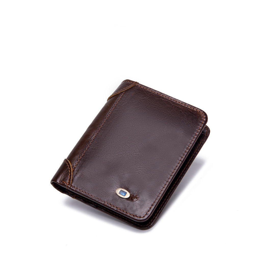 Men's Leather Multi-card Smart Anti-lost Wallet - WAlMYe #