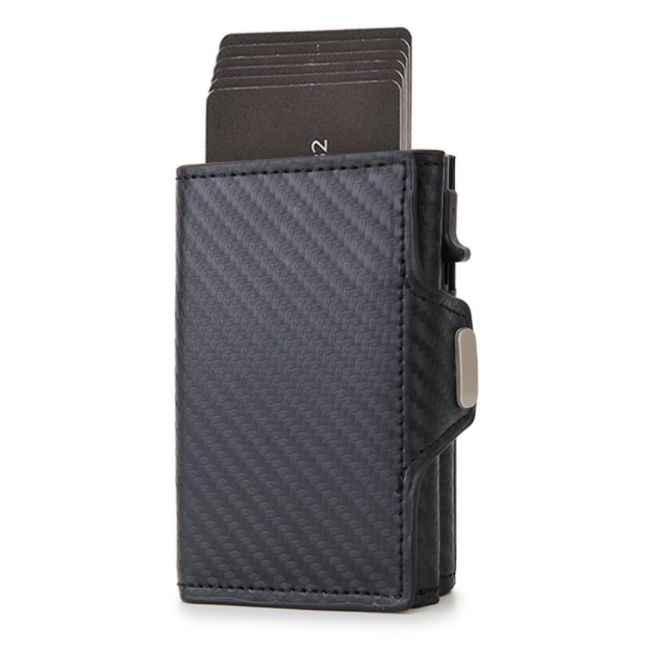 Vintage First Layer Crazy Horse Leather Aluminum Alloy Wallet - WAlMYe #