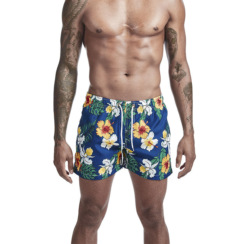 Printed Men's Beach Pants Slim Slim Sports Quick-drying Shorts - WAlMYe #