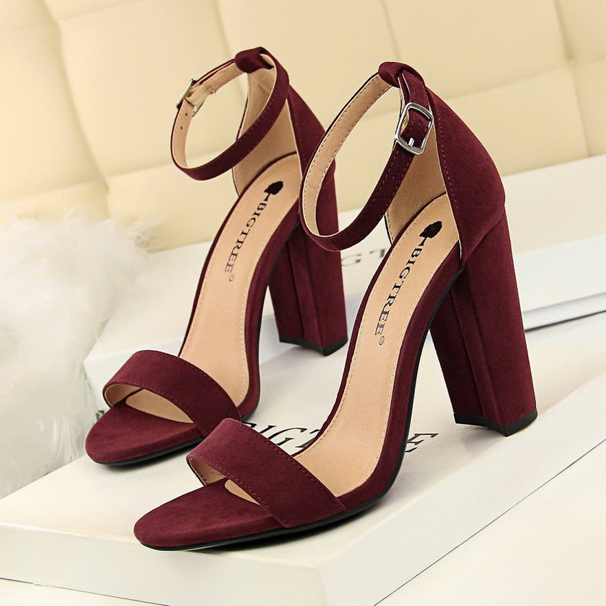 Thick heel high heel sexy nightclub sandals - WAlMYe #