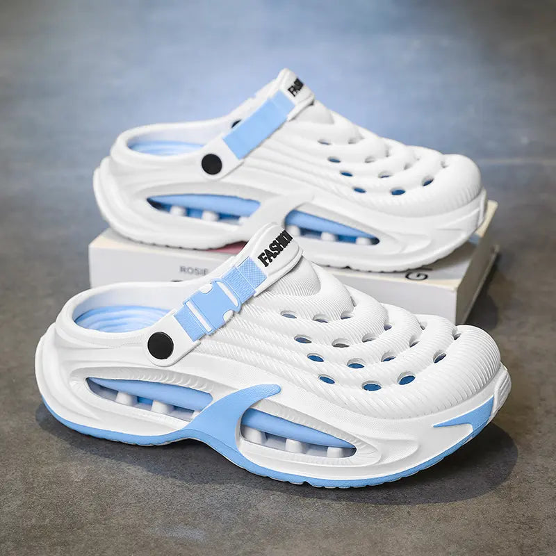 Men'S Summer Thick-Sole Non-Slip Quick-Drying Clogs - Waterproof Slide Slippers with Comfortable Arch Support, Durable Outdoor Design plus Size Slippers Tiktokshopbacktoschool