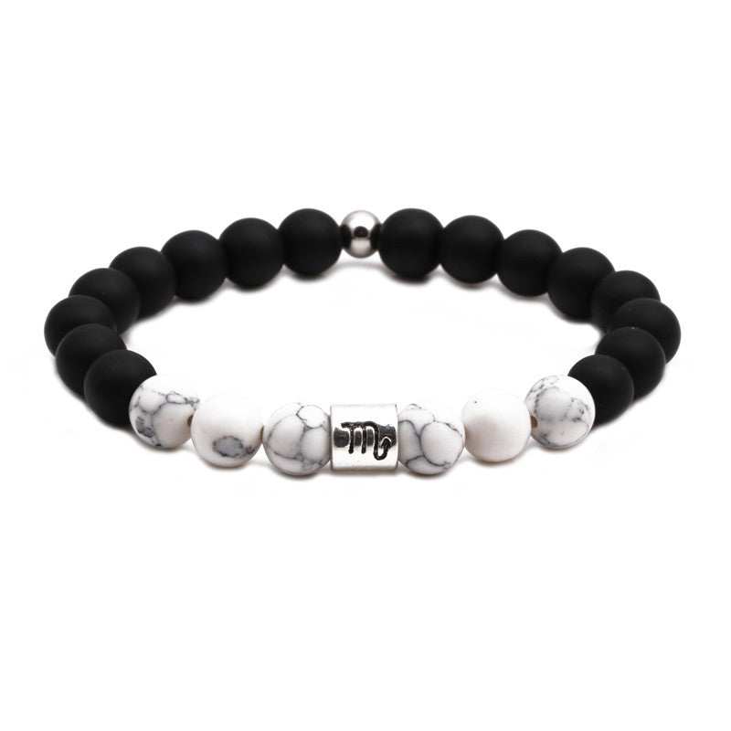 Twelve constellation black frosted bracelet - WAlMYe #