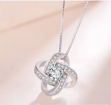 Load image into Gallery viewer, 925 Sterling Silver Necklace For Women Forever Heart AAA Zircon Mosaic Necklaces &amp; Pendants Gift

