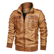 Load image into Gallery viewer, A tough leather jacket with velvet
