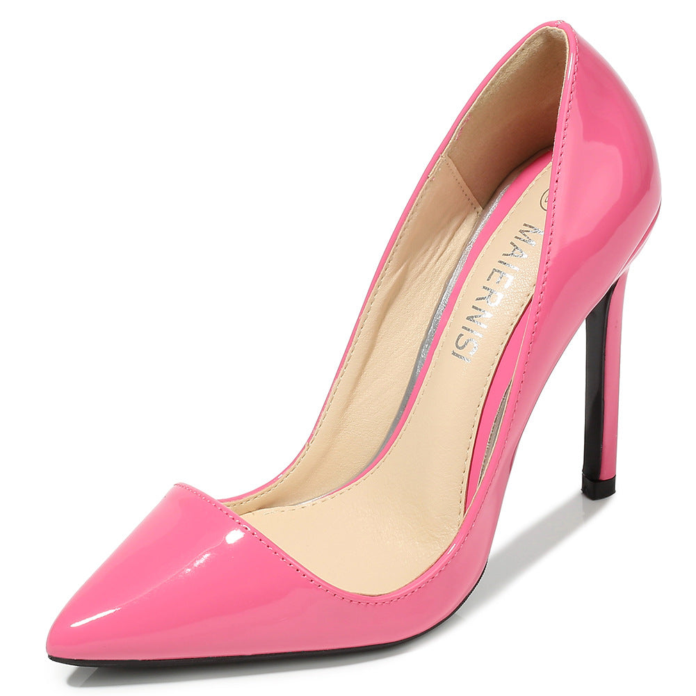 Candy color shallow mouth high heels - WAlMYe #