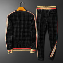 Load image into Gallery viewer, Trendy embroidery men&#39;s casual sports suit
